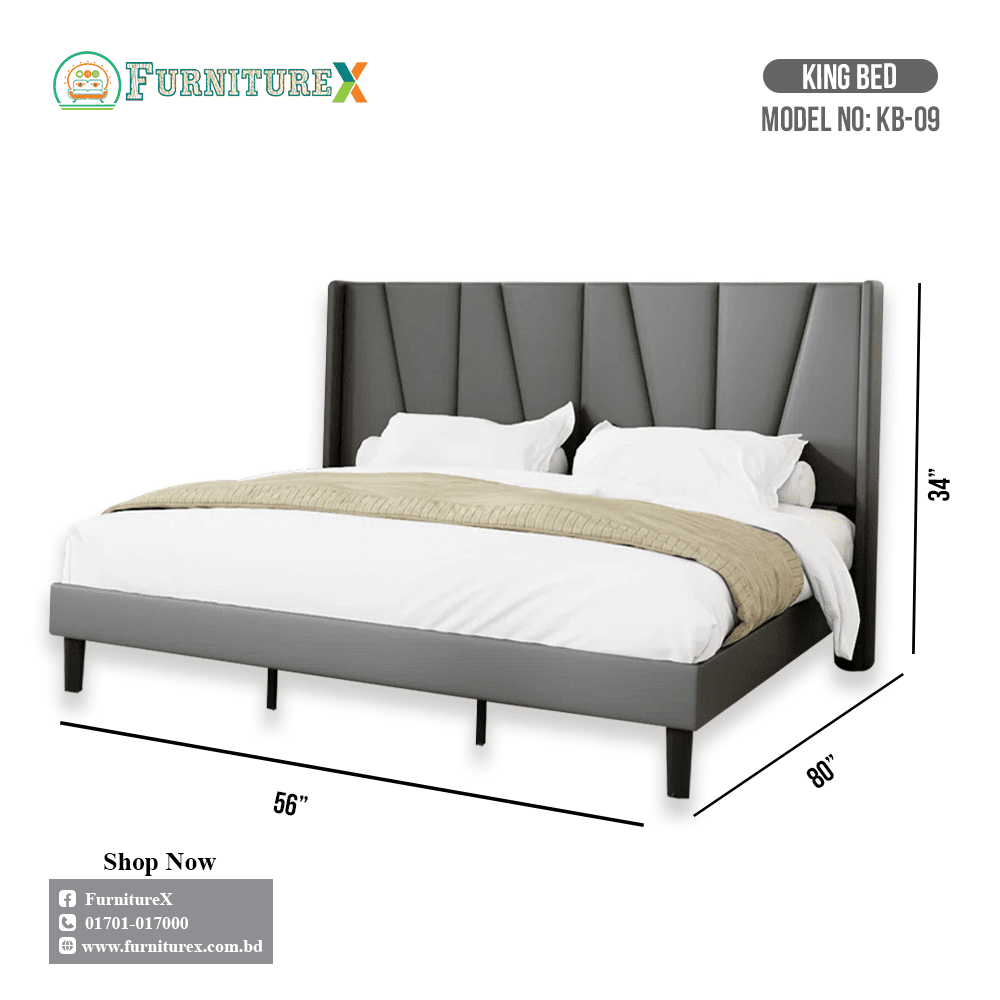 King Size Bed Price in Bangladesh (09) 3 King Bed KB 09 3