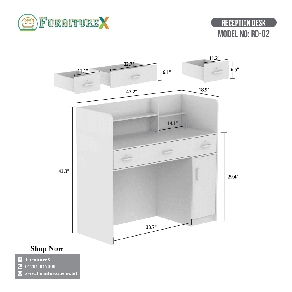Reception Table Price in Bangladesh (02): Unveil the Best Deals! 3 Reception Desk RD 02 3