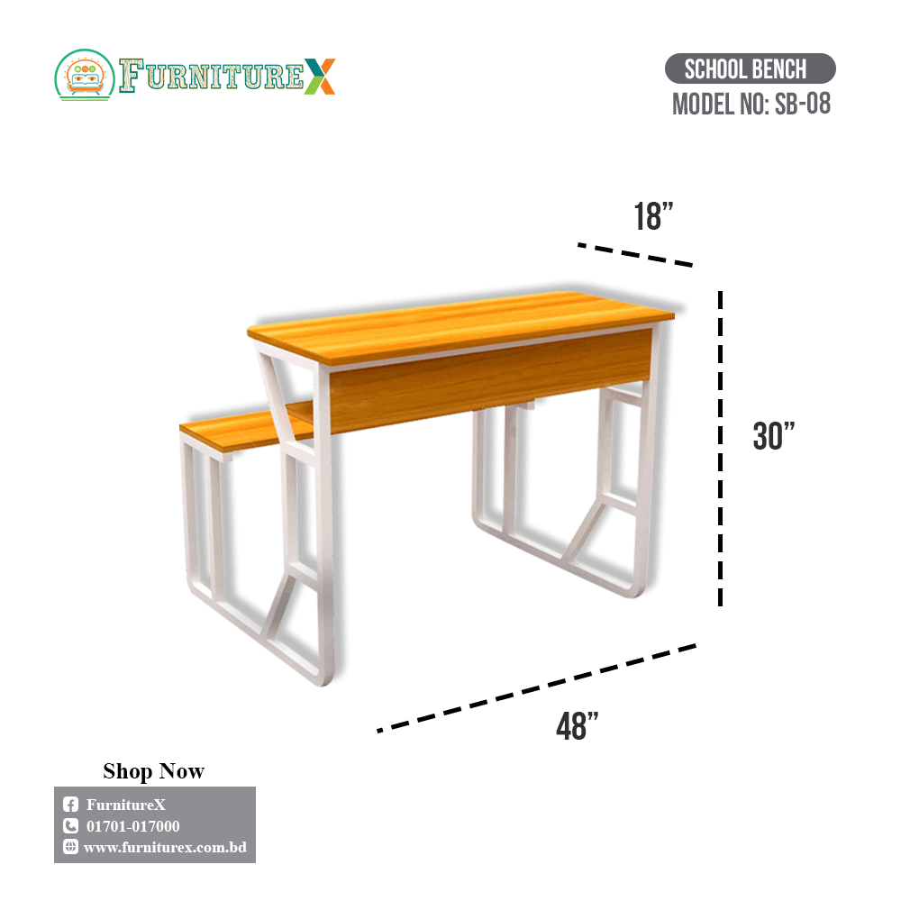 School Bench Price in Bangladesh (08): Affordable Options! 3 School Bench SB 08 3