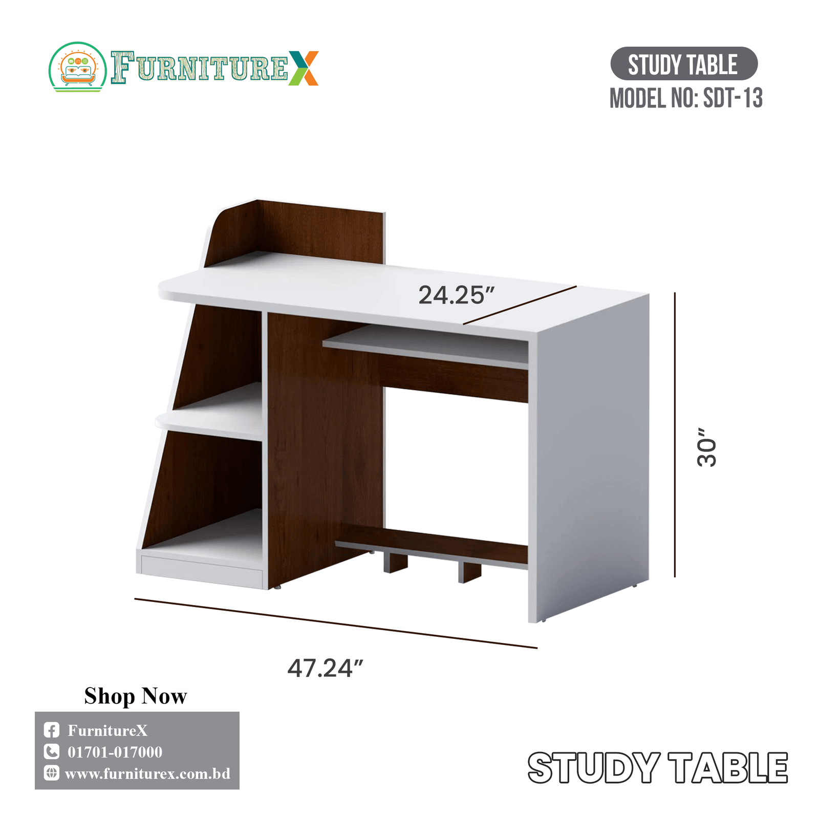 Reading Table Price in Bangladesh (13) 3 Study Table SDT 13 3